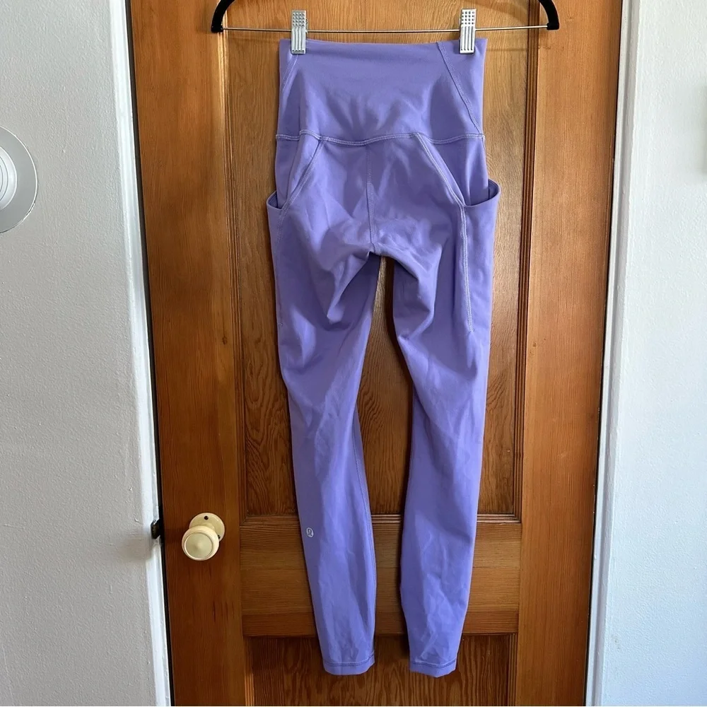lululemon wunder under train high rise leggings with pockets 25” dark lavender